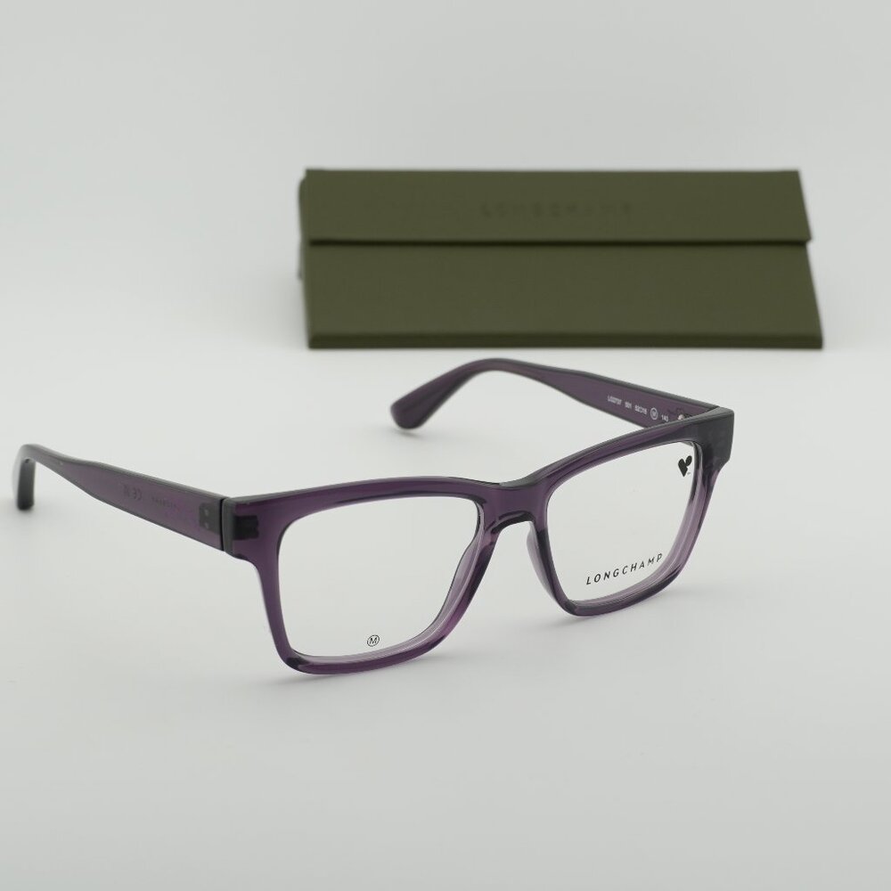 Longchamp LO2737 501 Rectangle Eyeglasses 52mm - Transparent Plum